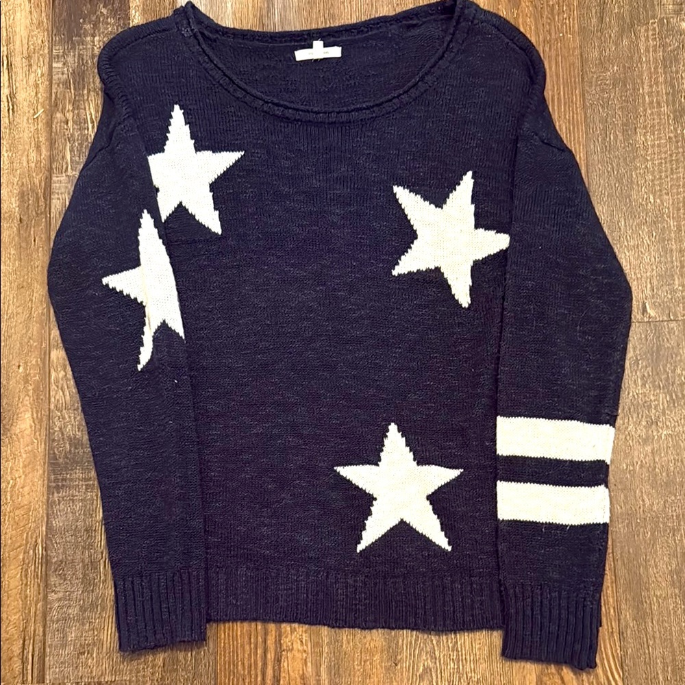 Maurice’s Stars and Stripes Patriotic Sweater Size Small